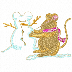 Mice Embroidery Design 2